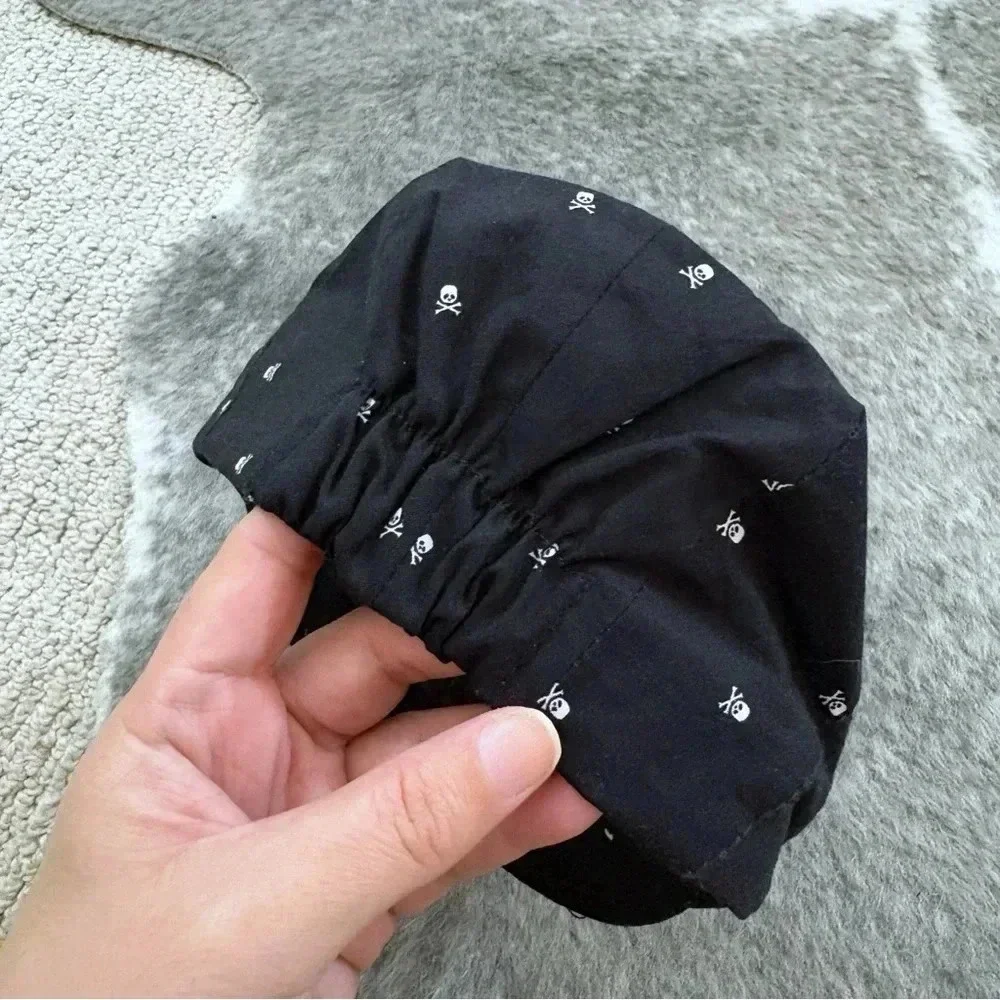 Skull and Crossbones Newborn Newsboy Cap